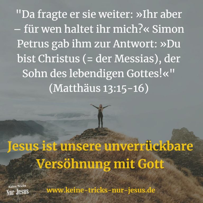 Was Meinen Sie Wer Jesus Ist Keine Tricks Nur Jesus