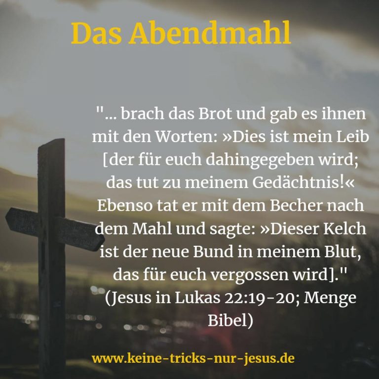Religiöser Stolz beschädigt das Abendmahl und schmälert das Opfer von