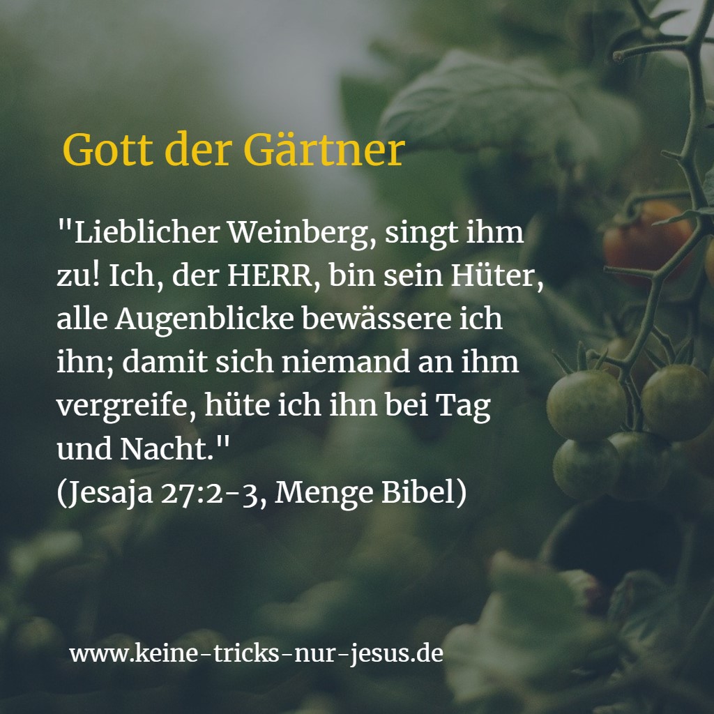 Gott Der G rtner Keine Tricks Nur Jesus Gott Der G rtner Keine Tricks Nur Jesus