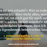 Auf was muss man als Christ verzichten?
