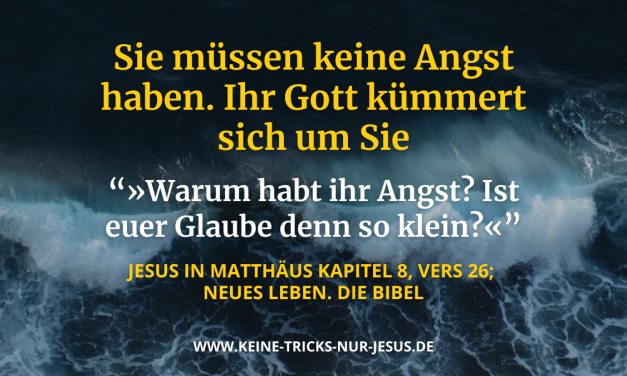 Nicht aufgeben. Gott gibt Sie auch nicht auf