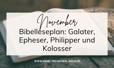 November Bibelleseplan: Galater, Epheser, Philipper und Kolosser
